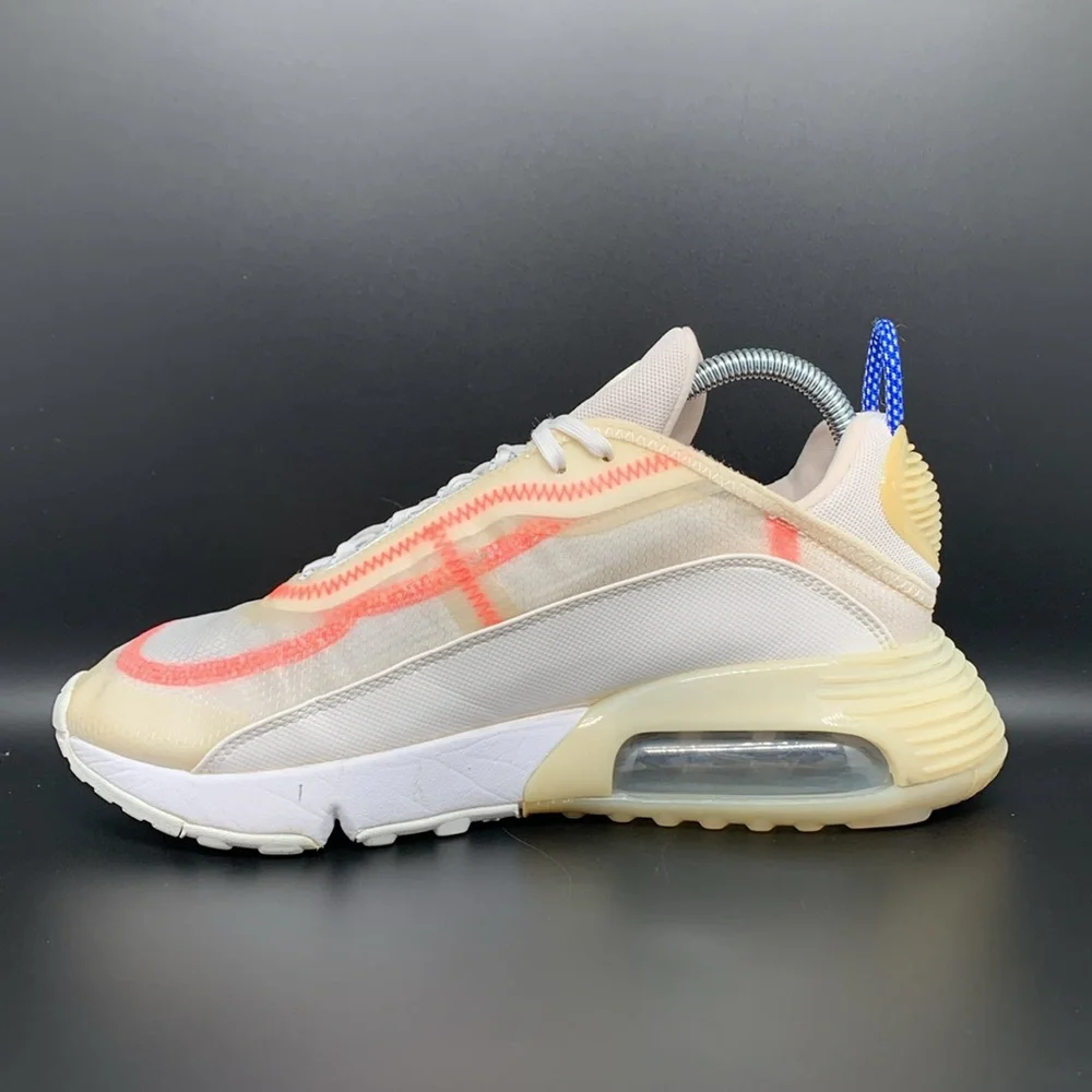 Nike Air Max 2090 White Racer Blue Crimson Running Shoes CT1290-100 Women’s Sz 9